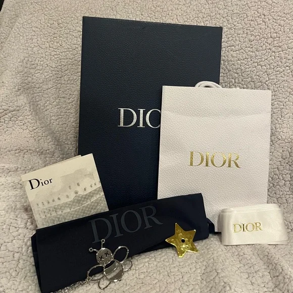 Dior | Accessories | Dior Bundle Box Dust Bag Ribbons Card 
